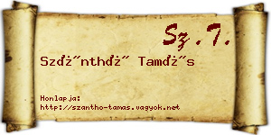 Szánthó Tamás névjegykártya